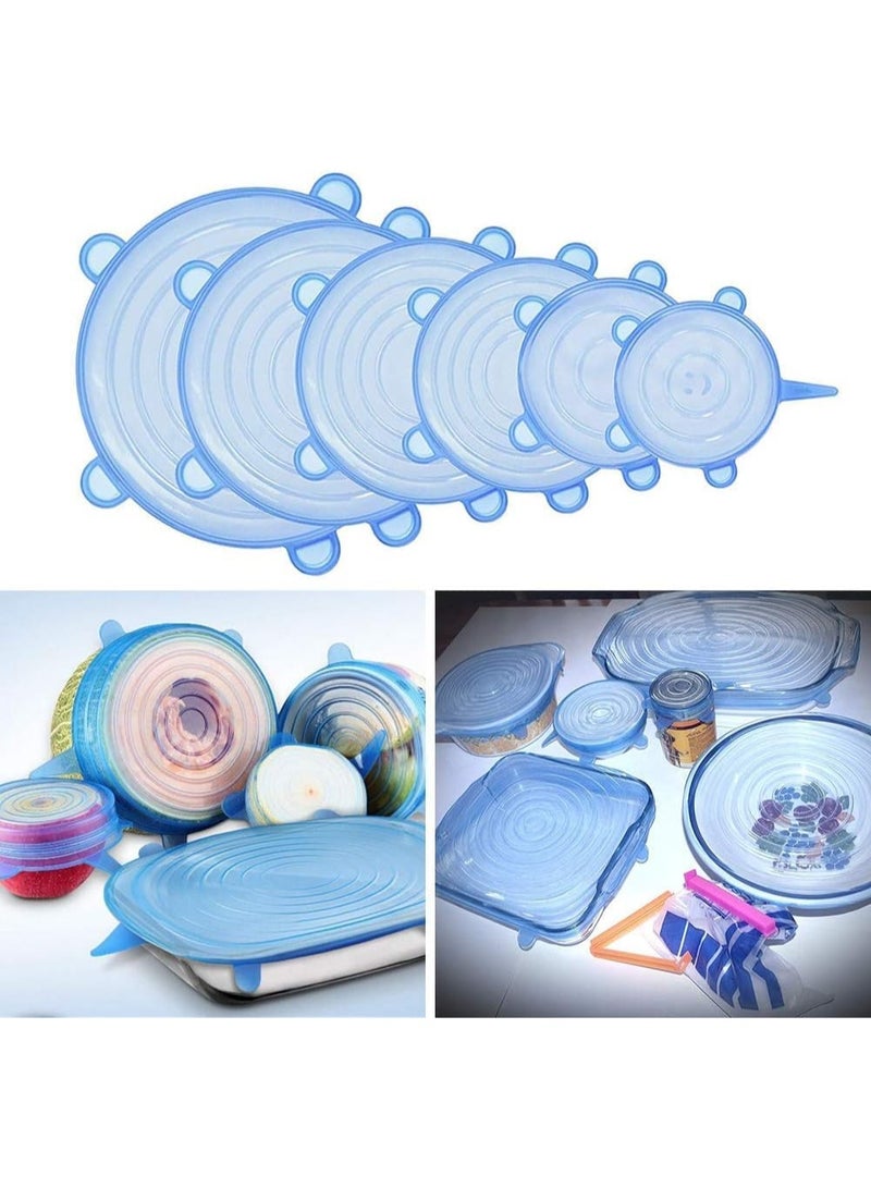 Flexible Silicone Stretch Lids – 6 Different Sizes – Reusable Multi-Color Food Covers – Airtight Lids for Bowls, Cups, Fruits & Vegetables - Image 5