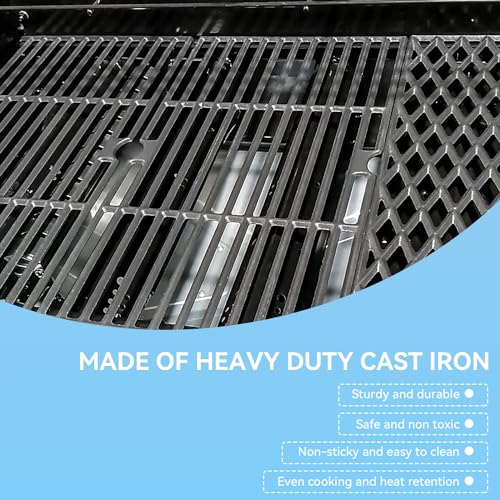 FORYEYC 70-01-911 Cooking Grates for Dynaglo DGH450CRP DGH450CRP-D DGF493BNP DGH474CRP DGH485CRP, Kenmore Backyard BY13-101-001-12 Gas Grill, Cast Iron Grill Replacement Parts for Dyna-glo DGH450CRP - Image 4