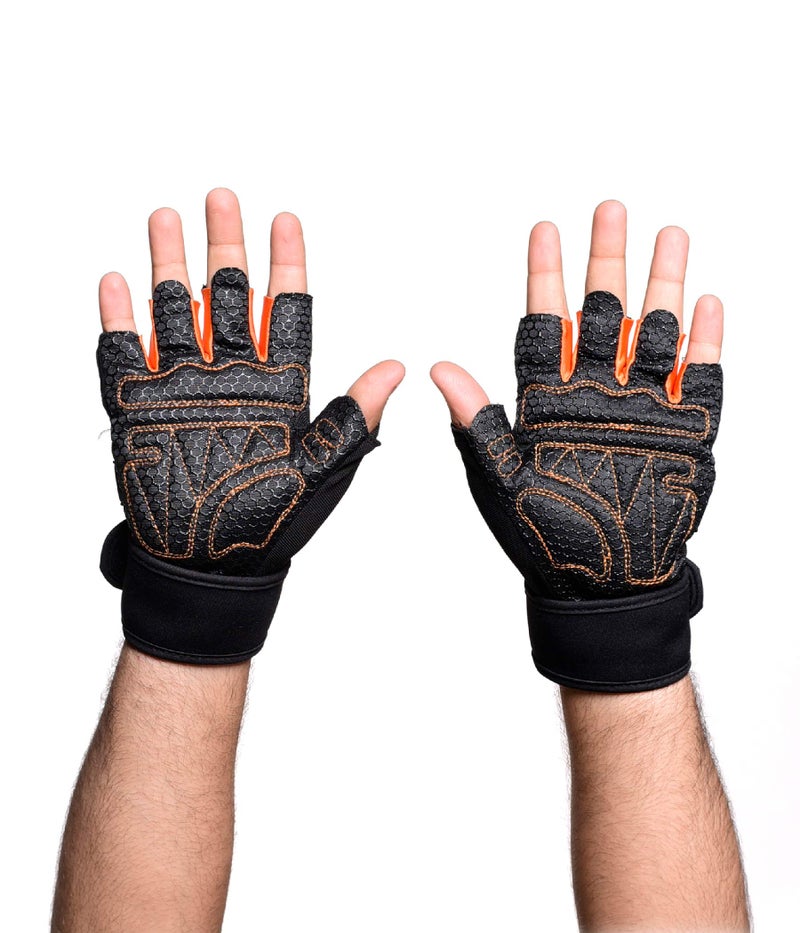 IRIS Half Finger Gloves - Gel Pad Anti-Slip Breathable Gloves For Riding, Cycling, Weight Lifting, Climbing & Tracking - Image 2