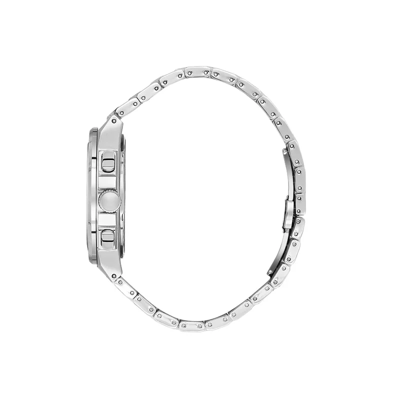 DANIEL KLEIN Men's Stainless Steel Silver Alloy Case Analog Green Round Emboss Dial Japanese Quartz Exclusive 50 Meters Water Resistant