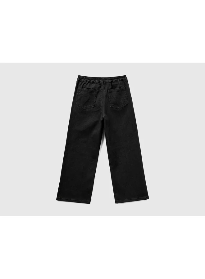UNITED COLORS OF BENETTON High-Waisted Straight Fit Trousers