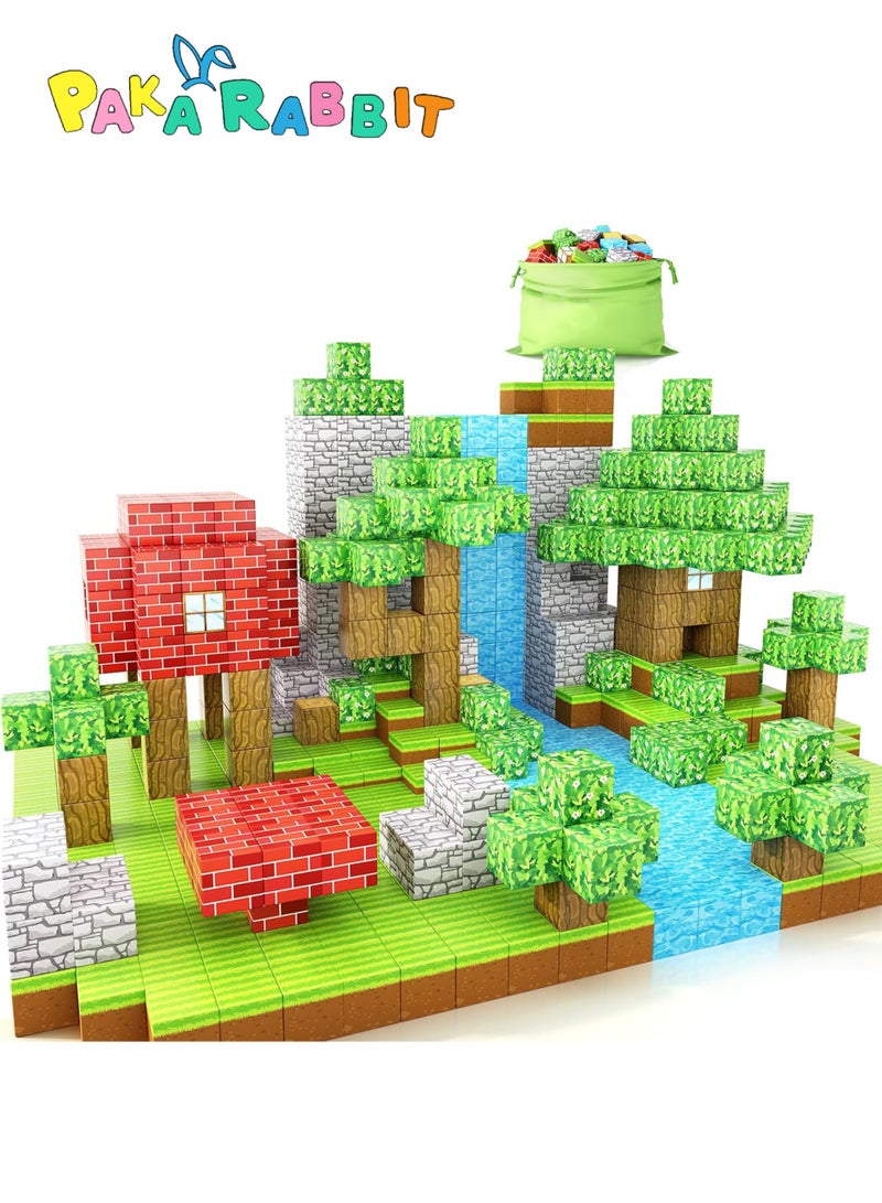 باكا رابيت مجموعة مكعبات مغناطيسية مكونة من 275 قطعة - بناء عالم المغناطيس للأولاد والبنات من سن 3 إلى 5 سنوات و6 إلى 8 سنوات، ألعاب حسية للأطفال الصغار، هدايا للبنات والأولاد من سن 3 سنوات فما فوق، مكعبات مغناطيسية مقاس 2 سم، ألعاب بناء ضرورية للفصول الدراسية - Image 1