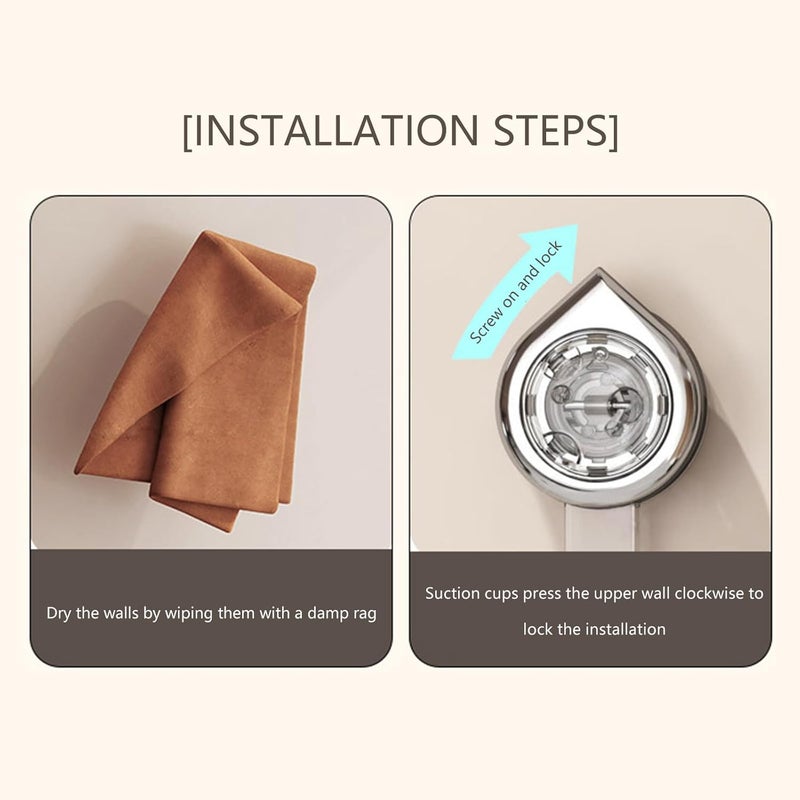 2pcs Suction Cup Shower Head Holder Adjustable Wall Mount Easy Installation for and Comfortable Showers Renters Shower Accessory - Image 3
