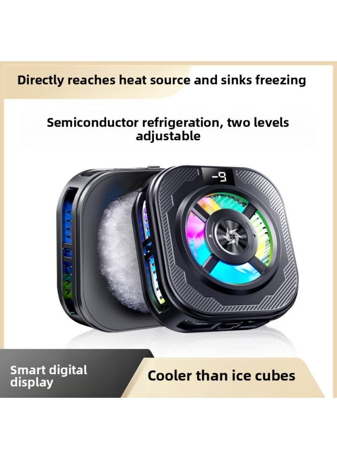 2025 SL39 Icing Mobile Phone Radiator Magnetic Suction Back Clip Digital Display Semiconductor Heat Dissipation Rapid Cooling-Color:Sl39 Black Ice Style - Image 3