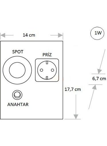 CATA CT-5211 1W Countertop Luminaire 6400K White Light  - Image 3