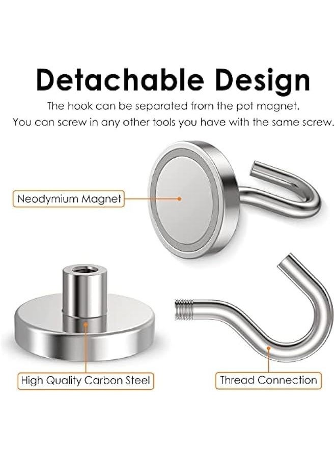 Generic Magnetic Hooks Heavy Duty, 100 lbs Strong Hooks for Hanging, Magnet with Hook for Cruise Cabins, Grill, Fridge, Pack of 12  - Image 3
