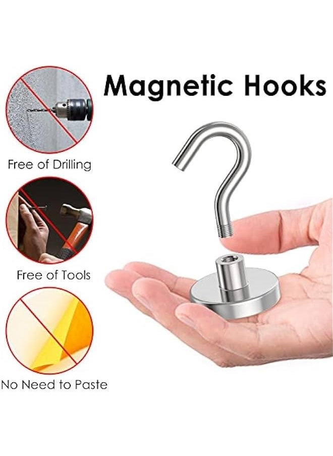 Generic Magnetic Hooks Heavy Duty, 100 lbs Strong Hooks for Hanging, Magnet with Hook for Cruise Cabins, Grill, Fridge, Pack of 12  - Image 5