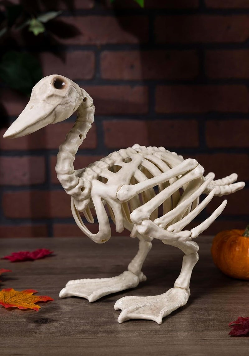 Crazy Bonez Skeleton Duck – 11" Halloween Skeleton Animal Decoration, Realistic Bone Detail, Durable All-Weather Plastic Duck Figurine for Spooky Indoor Outdoor Pond or Garden Displays - Image 2