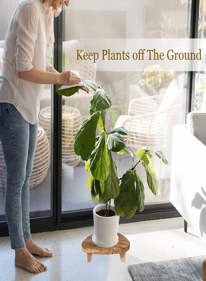 ARTORA Wood Riser Decorative Wooden Tray Bathroom, Short Plant Stand for Desk Kitchen Counter Organizer Soap Dish Pedestal Small Indoor Plant Holder Desktop Display Stand - Image 3