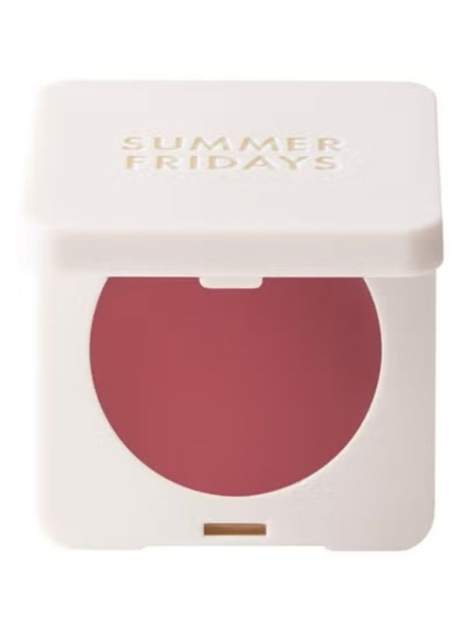 Summer Fridays Hydrating Blush Butter Balm with Peptides, Soft Strawberry 3.5g – Nourishing Creamy Color & Skincare Benefits - Image 1