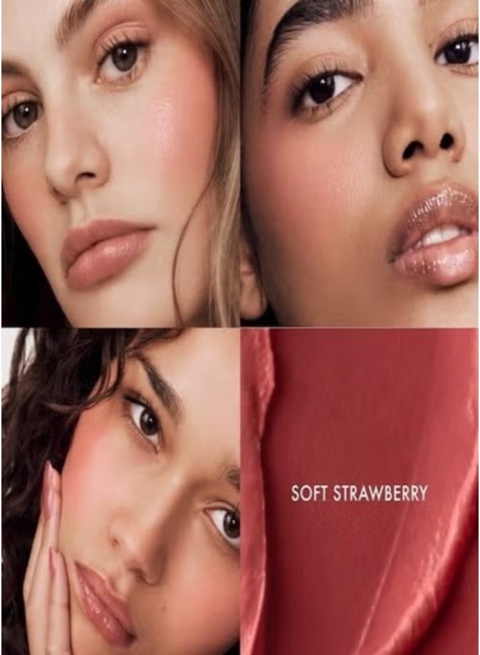 Summer Fridays Hydrating Blush Butter Balm with Peptides, Soft Strawberry 3.5g – Nourishing Creamy Color & Skincare Benefits - Image 2