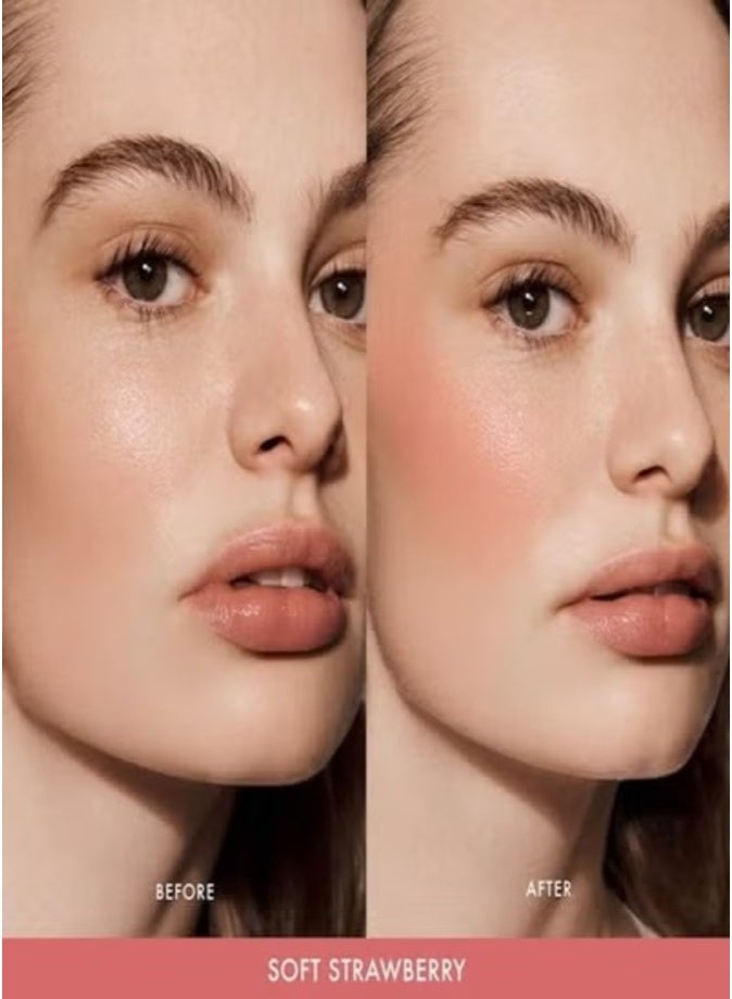 Summer Fridays Hydrating Blush Butter Balm with Peptides, Soft Strawberry 3.5g – Nourishing Creamy Color & Skincare Benefits - Image 3