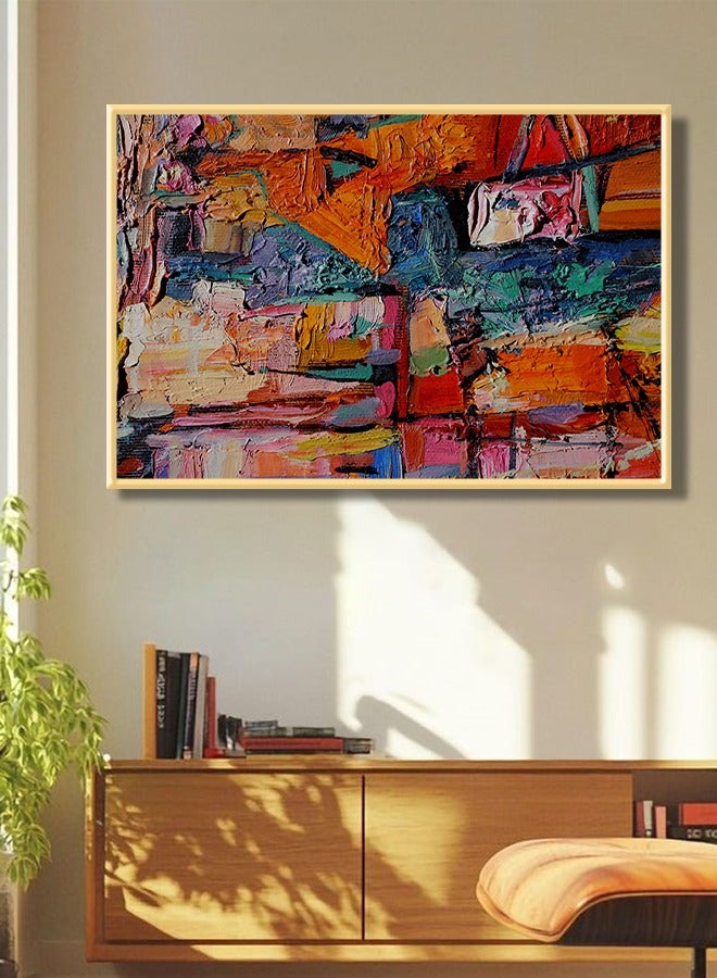 4gdran Canvas Wall Art For Wall Decoration Abstract Design With A Hollow Frame Size 120x80cm One Piece - Image 1