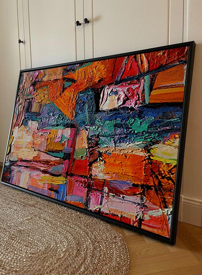 4gdran Canvas Wall Art For Wall Decoration Abstract Design With A Hollow Frame Size 120x80cm One Piece - Image 2