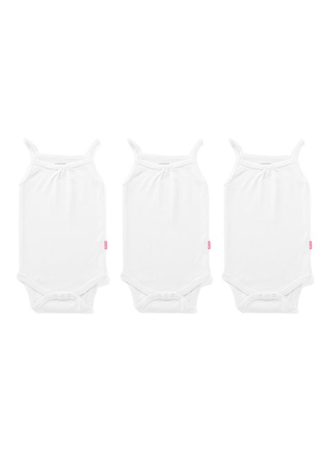 Pack of 3 Strap 100% Cotton Bodysuit for Baby