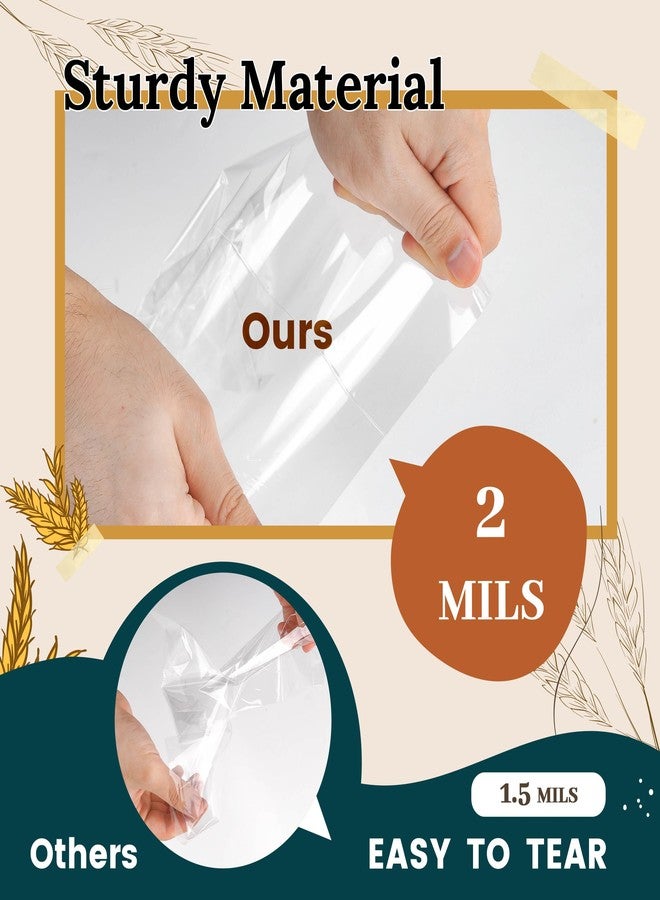 LOKQING LOKIQNG Cellophane Bags Plastic Treat Bags Clear Cookie Bags Candy Bags with Twist Ties for Party Favor Bags(200PACK,6x10inch) - Image 4