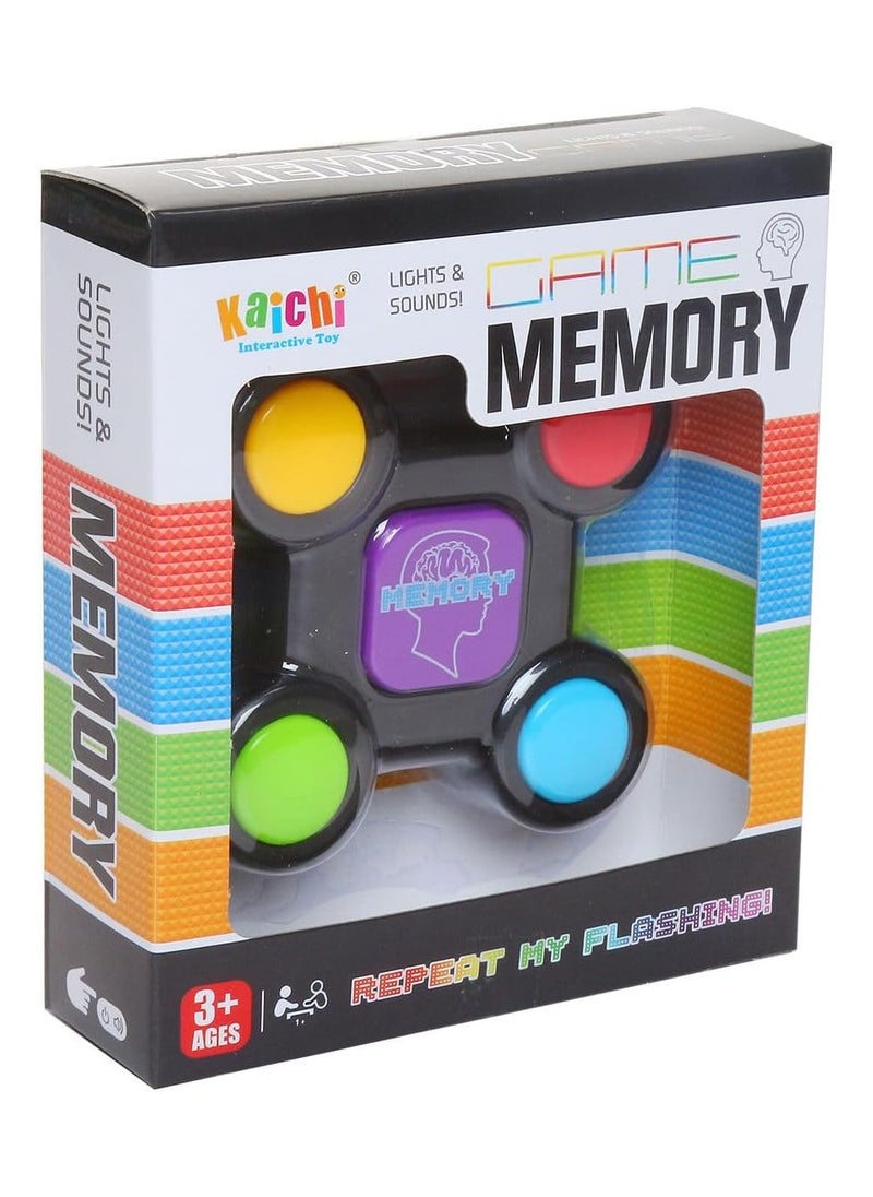 Electronic Memory Handheld Game with Lights & Sounds Educational Toy for Kids 4+ , Improves Memory & Concentration, Fun Travel Game , Classic Pattern Game Durable, Interactive, Engaging Toy
