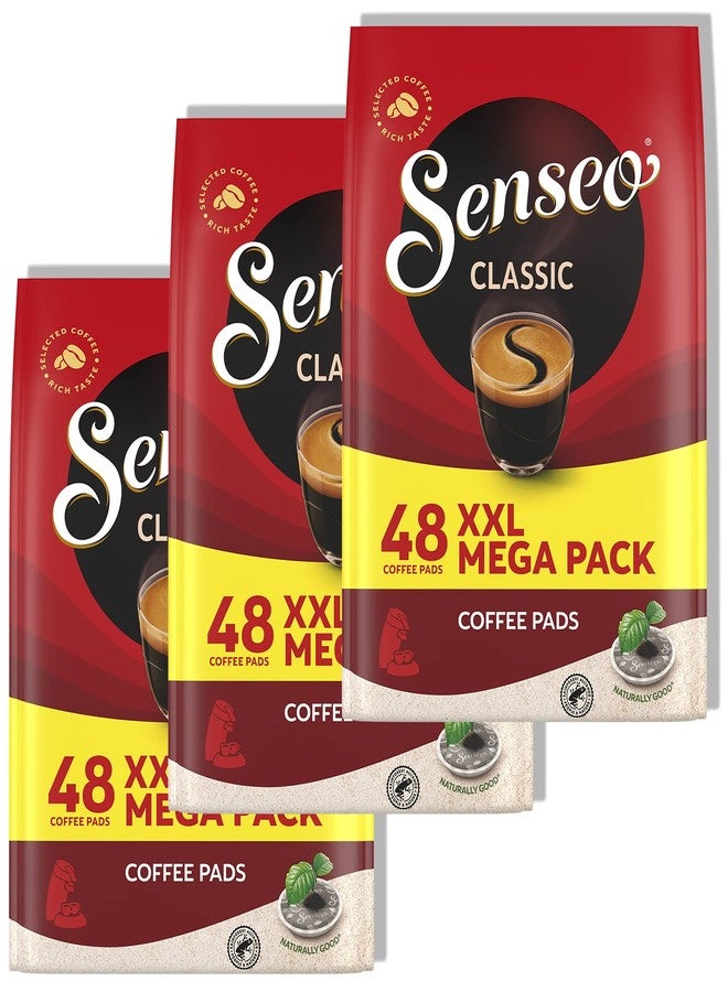 senseo كبسولات قهوة سينسيو كلاسيك متوسطة التحميص - ١٤٤ كبسولة (٣ عبوات) - نكهة سلسة ومتوازنة مع كريمة غنية - كبسولات للاستخدام الفردي متوافقة مع ماكينات سينسيو وبيليكوم - Image 1