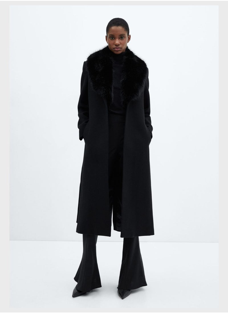 MANGO - Knot Detail Long Line Coat - Image 1