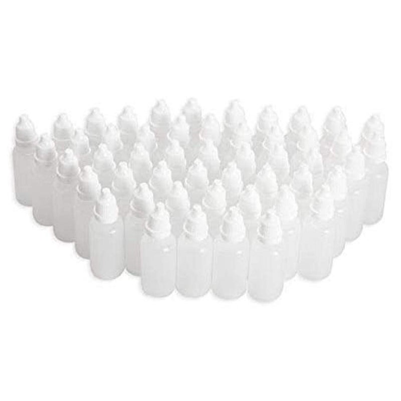 DIY Crafts DIY Crafts Design No 1 Pack of 50 Pcs 5 ml White Plastic Empty Squeezable Dropper Bottle Design No 1 Pack of 50 Pcs  - Image 1