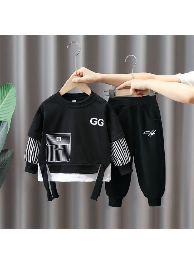 Boys' Outfit Spring And Autumn New Stylish Trendy Baby Spring Internet Celebrity Trendy Sweatshirt