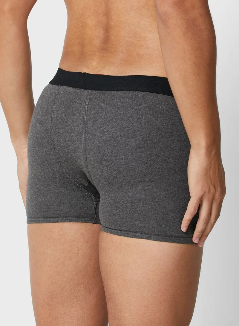 Seventy Five Basics 2 Pack Contrast Band Trunks With Antibacterial Finish