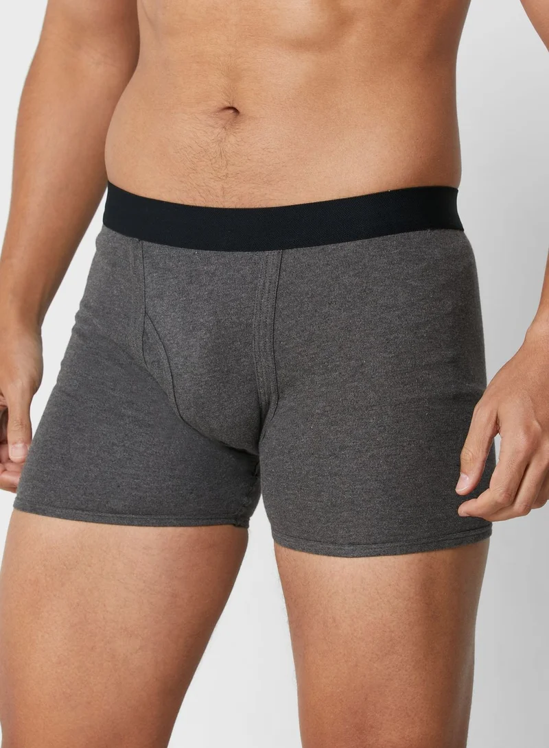 Seventy Five Basics 2 Pack Contrast Band Trunks With Antibacterial Finish