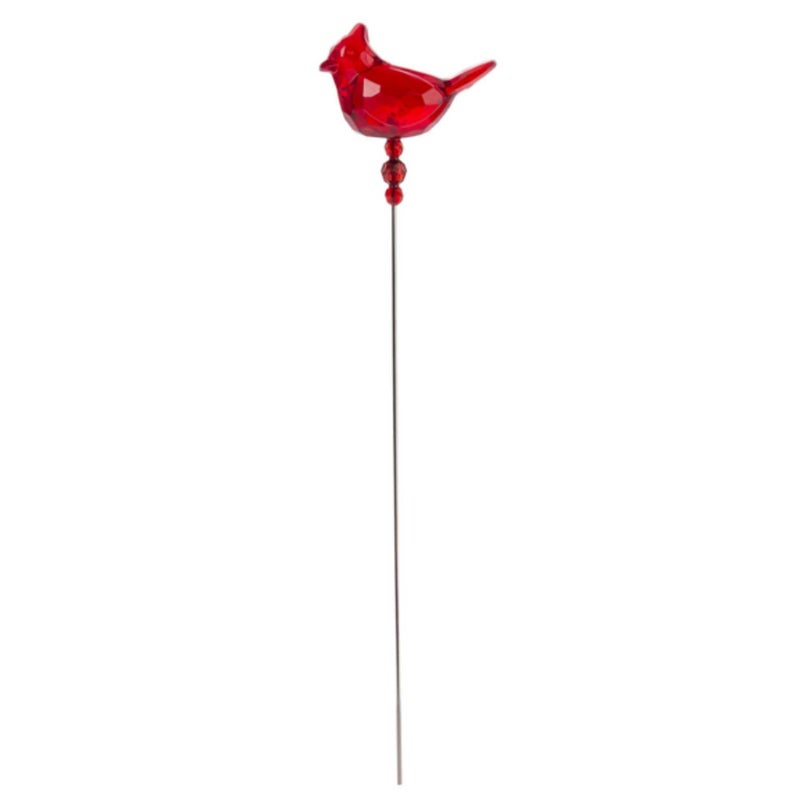 Ganz Cardinal of Comfort Floral Stake 3 W x 12 L Red