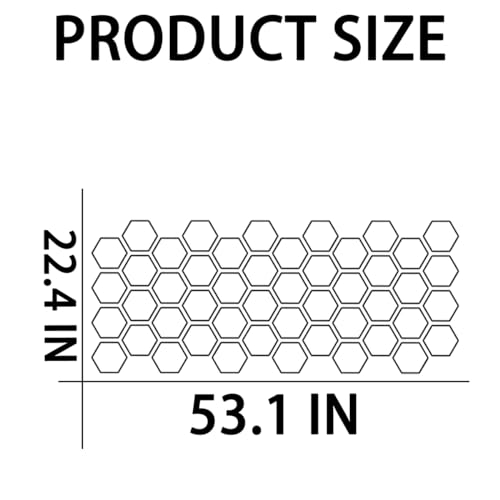 Bittwee Car Door Side Decals Automotive Body SelfAdhesive Wterproof DIY Hexagon Pattern Vinyl Door Side Graphics Stickers Decoration Accessories Universal for Vehicles SUV Trucks Black - Image 3