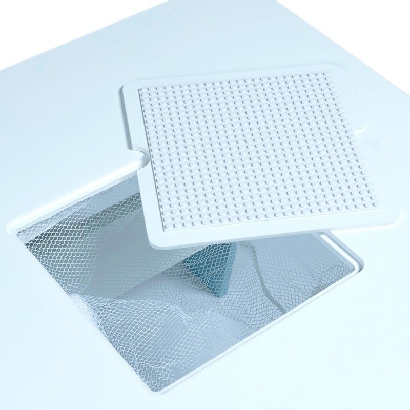 Home Canvas طاولة أطفال من HC Home مع مجموعتين من الكراسي - أبيض ورمادي - Image 2
