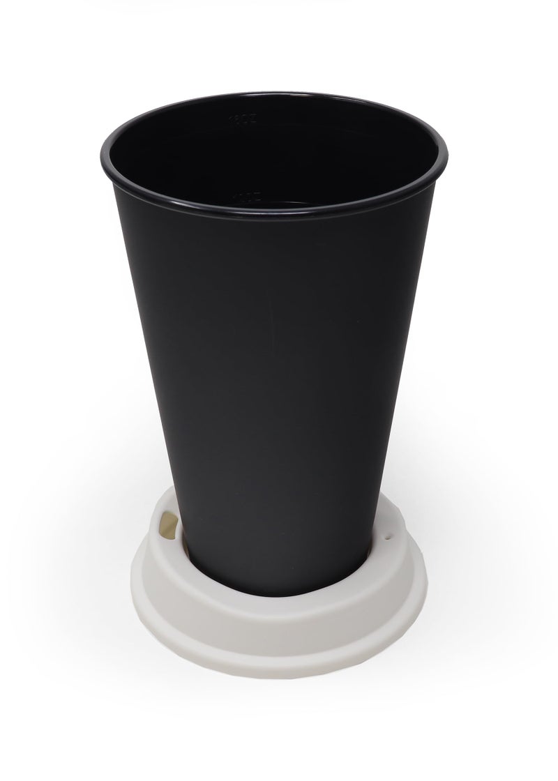 Rolling Sands USA Made 16 oz Reusable Coffee Cups with Lids 2 Pk  To Go Travel Cups  Hot or Cold Drinks  Dishwasher and Microwave Safe  Black Cups  White Lids - Image 3
