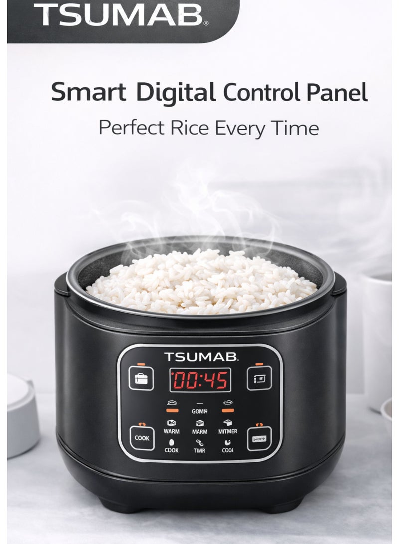 TSUMAB Smart Digital Rice Cooker & Multi-Purpose Electric Cooking Pot – Compact, Fast & Even Heating - Image 3