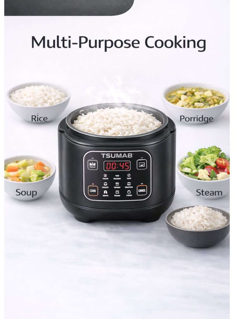 TSUMAB Smart Digital Rice Cooker & Multi-Purpose Electric Cooking Pot – Compact, Fast & Even Heating - Image 5