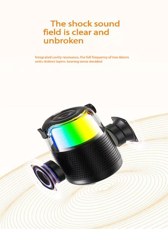 Awei Mini Karaoke Machine, Portable Speaker, Karaoke with Wireless Microphone, For Kids and Adults, Mini Wireless Bluetooth Speaker with Lights for Indoor and Outdoor Parties and Presentation Parties Bluetooth Speaker - Image 3