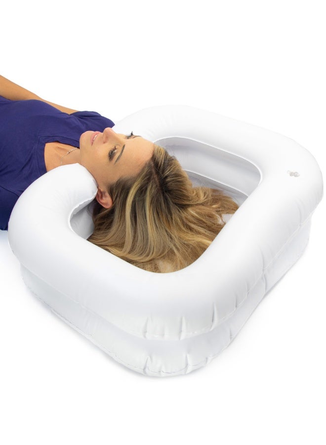 Inflatable Hair Washing Basin for Bedridden Disabled, Injured, Elderly, Portable Hair Washing Station Portable Shampoo Bowls for Home - Image 1