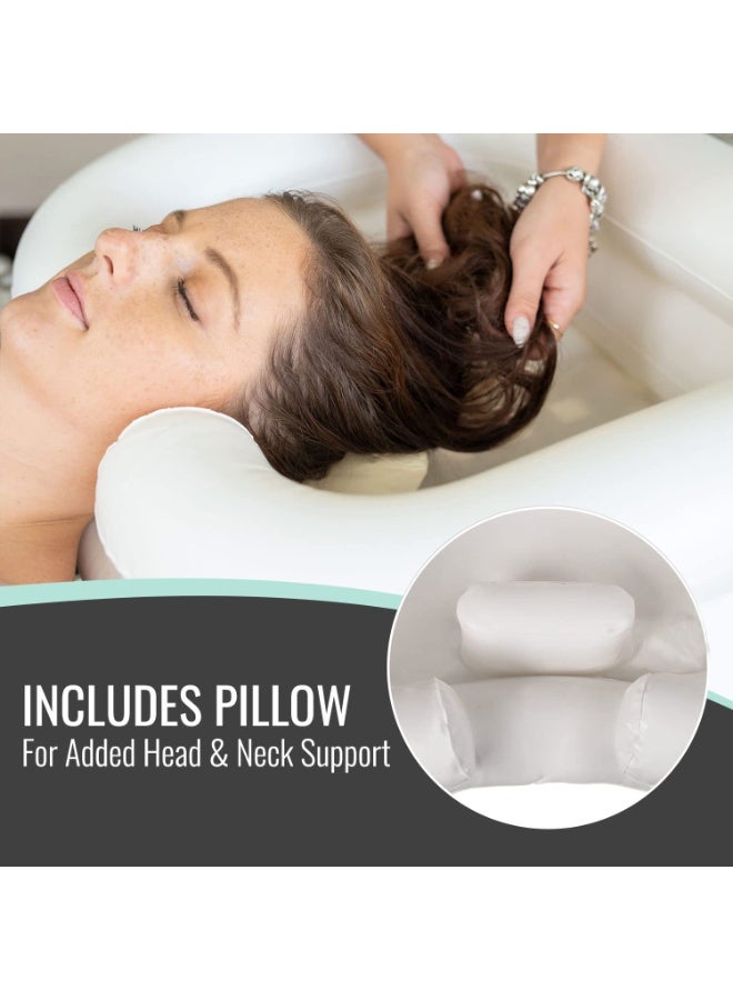 Inflatable Hair Washing Basin for Bedridden Disabled, Injured, Elderly, Portable Hair Washing Station Portable Shampoo Bowls for Home - Image 2