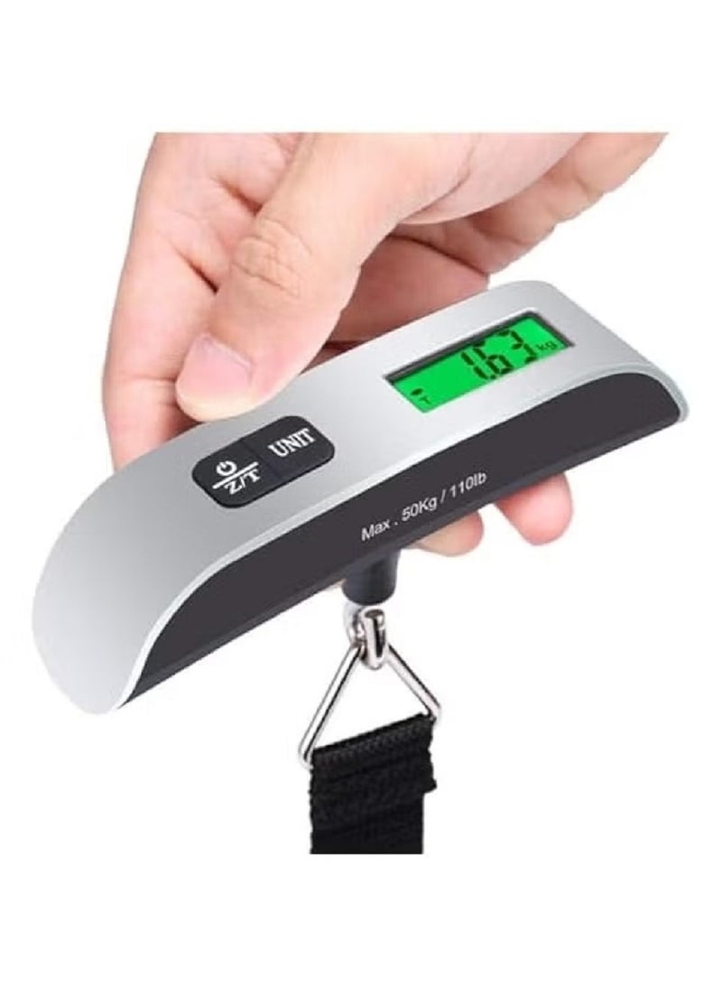 ميجا تولز ميزان أمتعة رقمي معلق محمول باليد لحقائب السفر مع شاشة LCD 50 كجم/110 رطل - Image 2