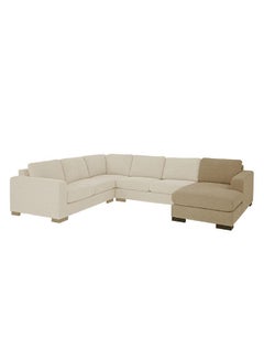 REGAL IN HOUSE Right Corner Sofa with Left Armrest Upholstered in Linen 85x168x88 cm - Off White  - Image 4