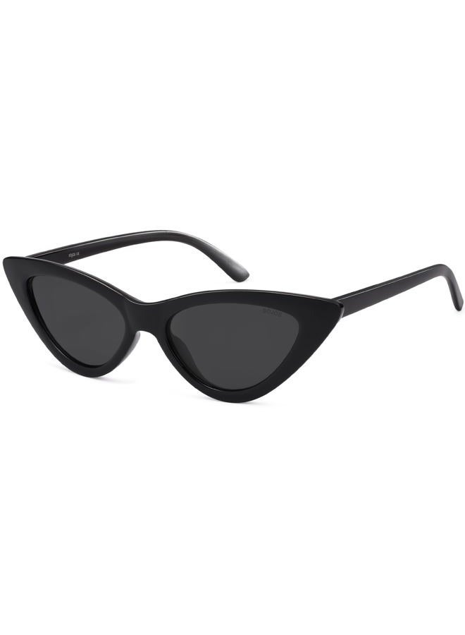 Sojos Retro Vintage Narrow Cat Eye Sunglasses for Women Clout Goggles Plastic Frame Cardi SJ2044 with Black Frame/Grey Lens, A Black/Grey, Tiny - Image 1