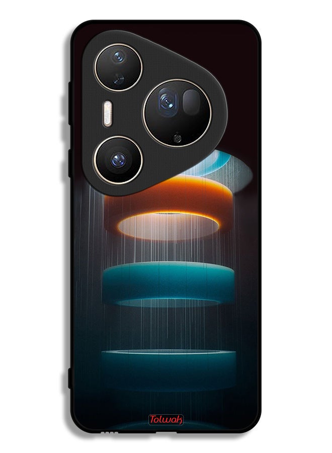 Tolwak Huawei Pura 80 Ultra Protective Case Cover Rings Art Pattern - Image 1