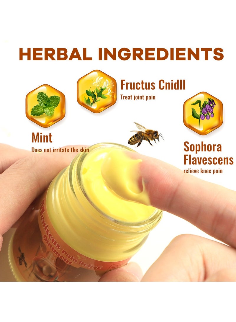 Sumifun 50g Meniscus Pain Relief Ointment Bee Venom Ointment for Relieve Sore Joints,Muscles and Joints，Relieve Pain Relieve Pain in Neck， Shoulders，Back， Hips，Knees and Feet Muscle Pain Relief Cream - Image 4
