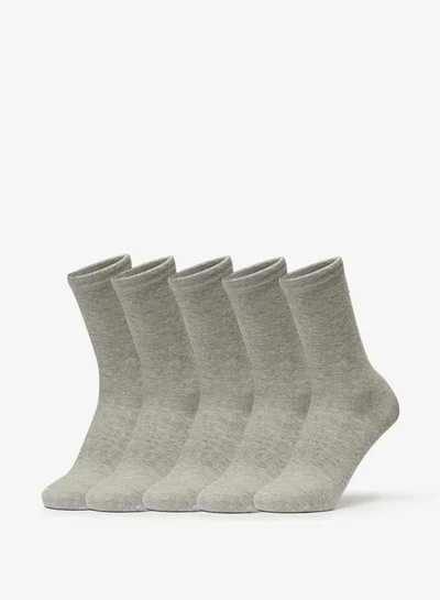 JUNIORS Solid Crew Length Socks - Set of 5
