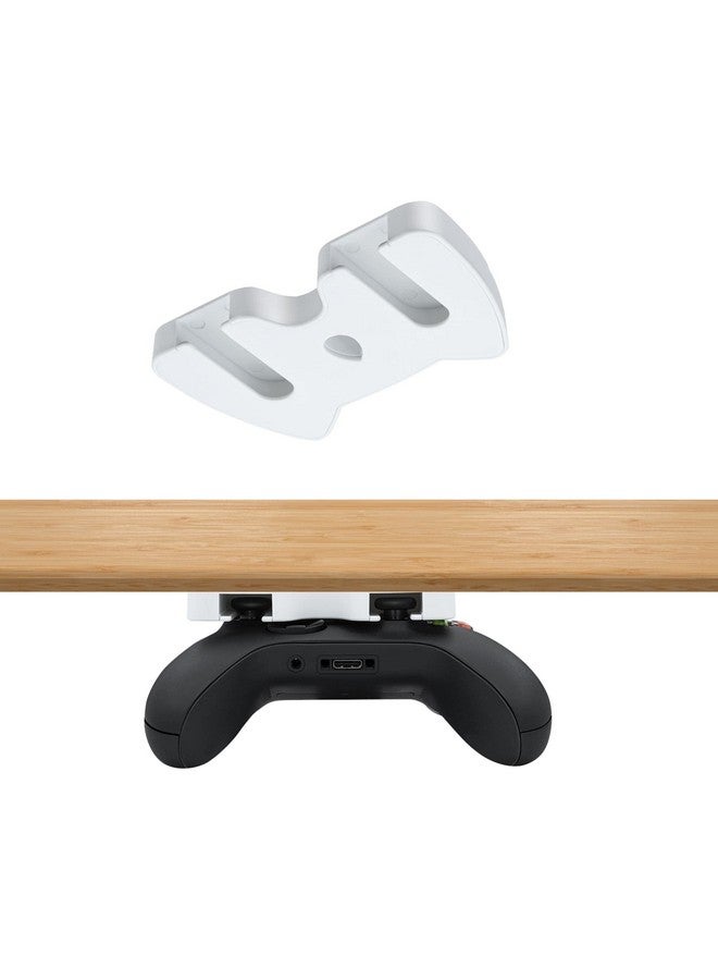 Mcbazel Under Desk Mount For Xbox Series X/S, Xbox One X/S, Xbox Elite 1/2, Xbox One, Xbox 360, Switch Pro Controller, Table Stand Holder Compatible With Xbox And Switch Pro Controller White - Image 1