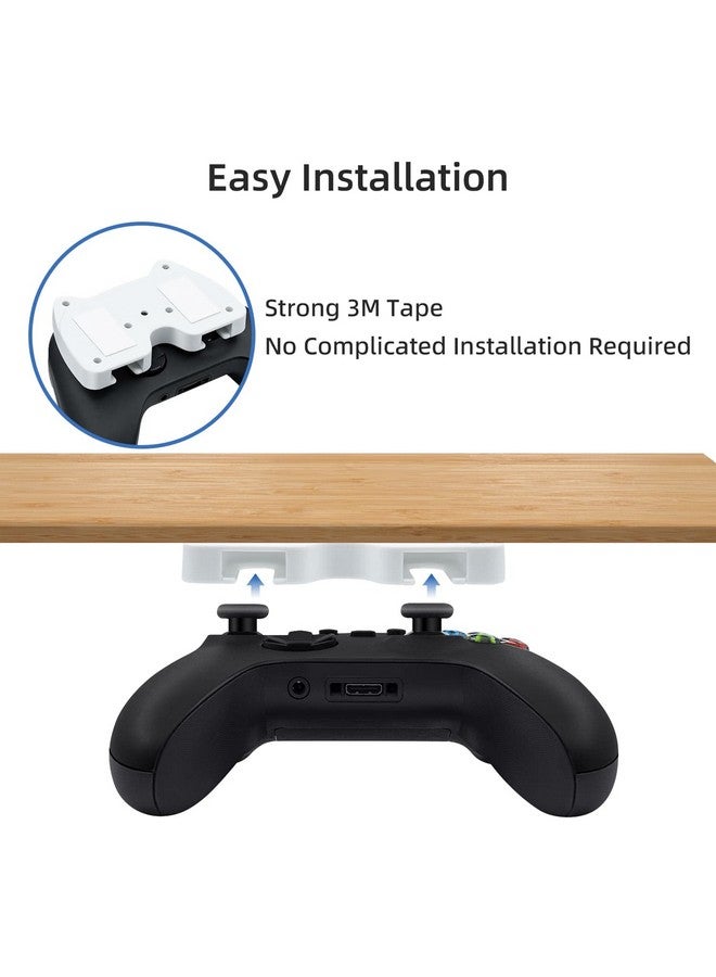 Mcbazel Under Desk Mount For Xbox Series X/S, Xbox One X/S, Xbox Elite 1/2, Xbox One, Xbox 360, Switch Pro Controller, Table Stand Holder Compatible With Xbox And Switch Pro Controller White - Image 5