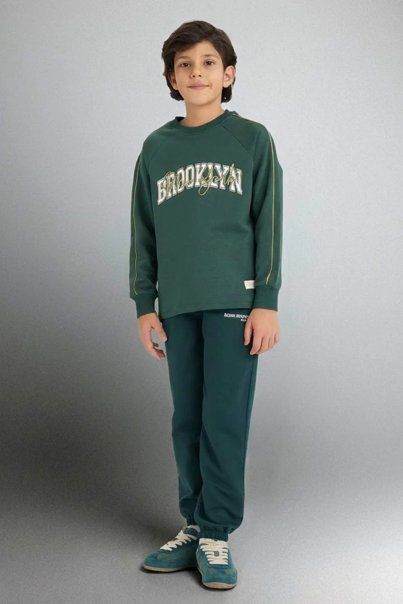 ديفاكتو Boy Elastic Waist Printed Sweatpants