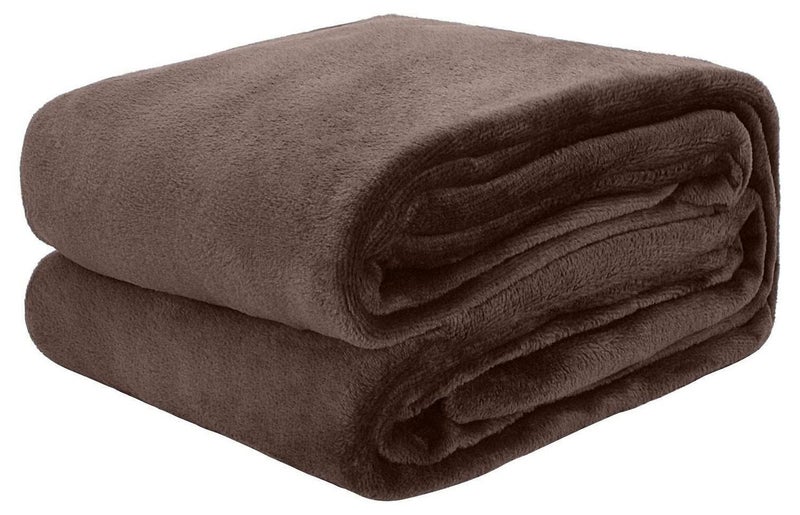  تي  جي  إتش بطانية صوف الفلانيل بحجم مزدوج 220x240 سم لجميع الفصول، بطانية ناعمة ودافئة للسرير والأريكة، مريحة وناعمة. - Image 1