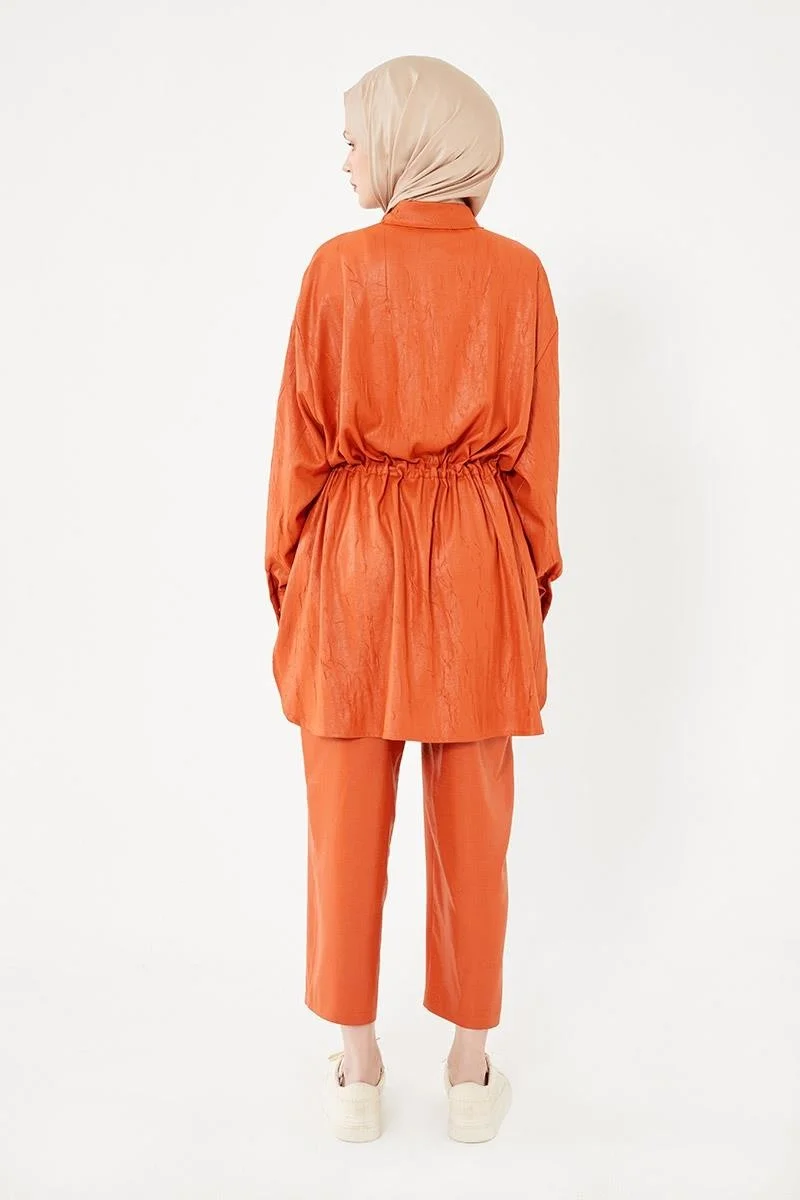 Levidor Tile Waist Pleated Sports Suit