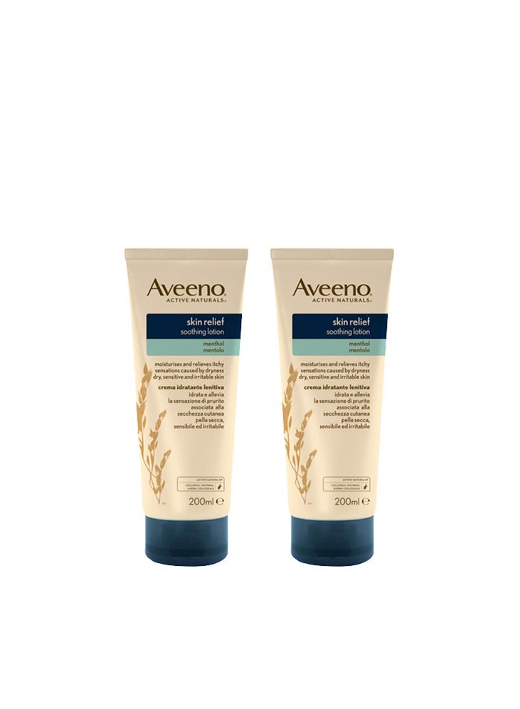 Aveeno Skin Relief Duo Pack Menthol Soothing Cream 2x200ml - Image 1