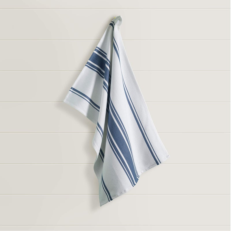 Casa De Lan Kitchen Towels Set â€“ Pack of 6 (20â€™â€™ x 30â€™â€™) Extra Large Premium Cotton Dish Towels for Kitchen â€“ Super Striped Towels â€“ Absorbent â€“ 100% Cotton â€“ with Hanging Loop â€“ Blue - Image 3