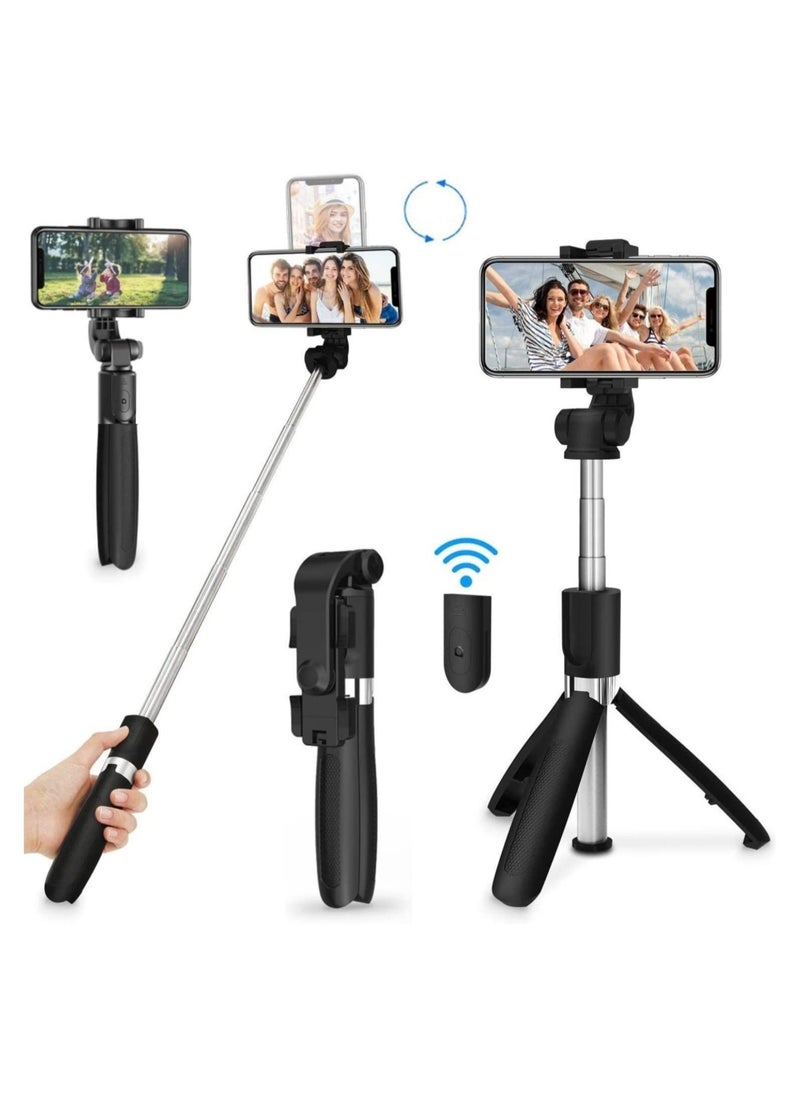ELTRAZONE Selfie Stick Tripod with Remote All in One Portable Cell Phone Stand Compatible with iPhone 13 12 11 pro Xs Max Xr X 8 7 6 Plus, Samsung Android Smartphone  - Image 1